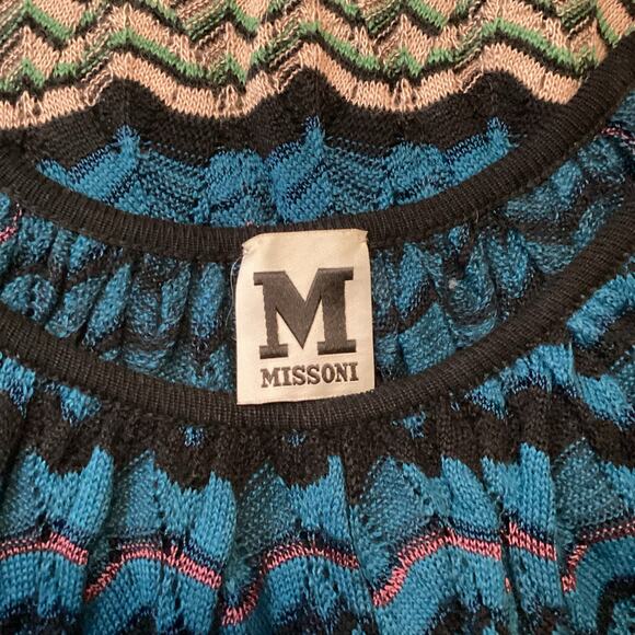 M Missoni Swing Tank Classic Zig Zag Teal Purple Pink M-L - Picture 8 of 10